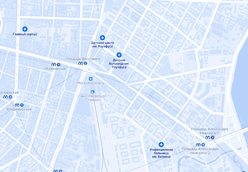 Карта расположения офиса Postex в Санкт-Петербурге